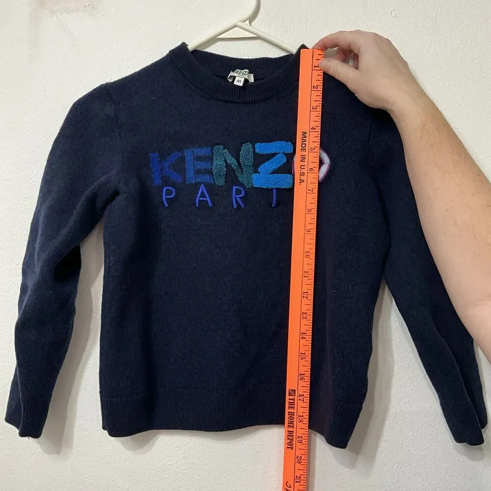 Kenzo Paris Kids Girls Blue Wool Sweater Medium